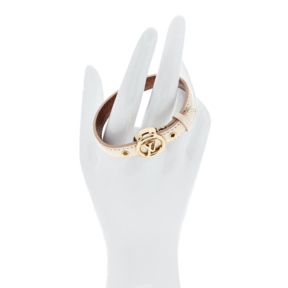 Louis Vuitton Calfskin LV Circle Bracelet 17 White 2 of 6