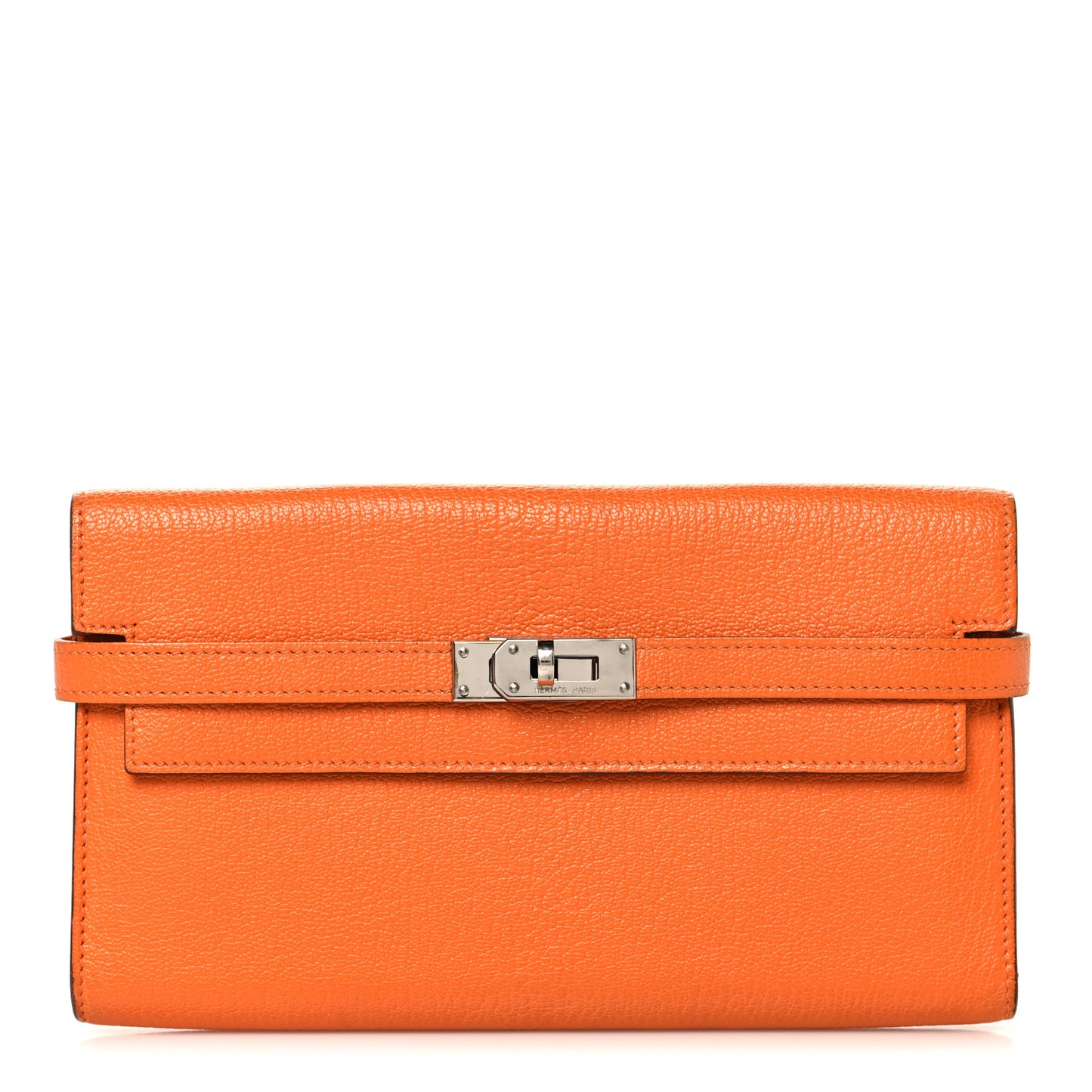 Chevre Mysore Kelly Longue Wallet Orange