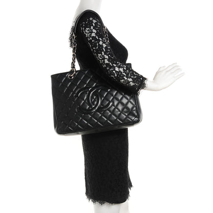 Chanel Caviar Quilted Grand Shopping Tote GST Black 2 of 7