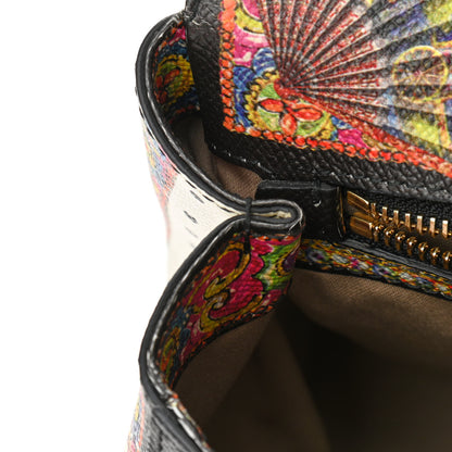Dolce & Gabbana Dauphine Fan Foulard Medium Miss Sicily Satchel Black Multicolor 13 of 17