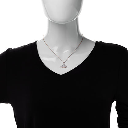Bulgari 18K Rose Gold Diamond Mother of Pearl Divas' Dream Pendant Necklace 2 of 7