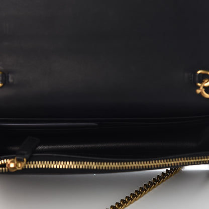 Saint Laurent Pony Hair Leopard Print Classic Monogram Kate Tassel Chain Wallet Black 7 of 11