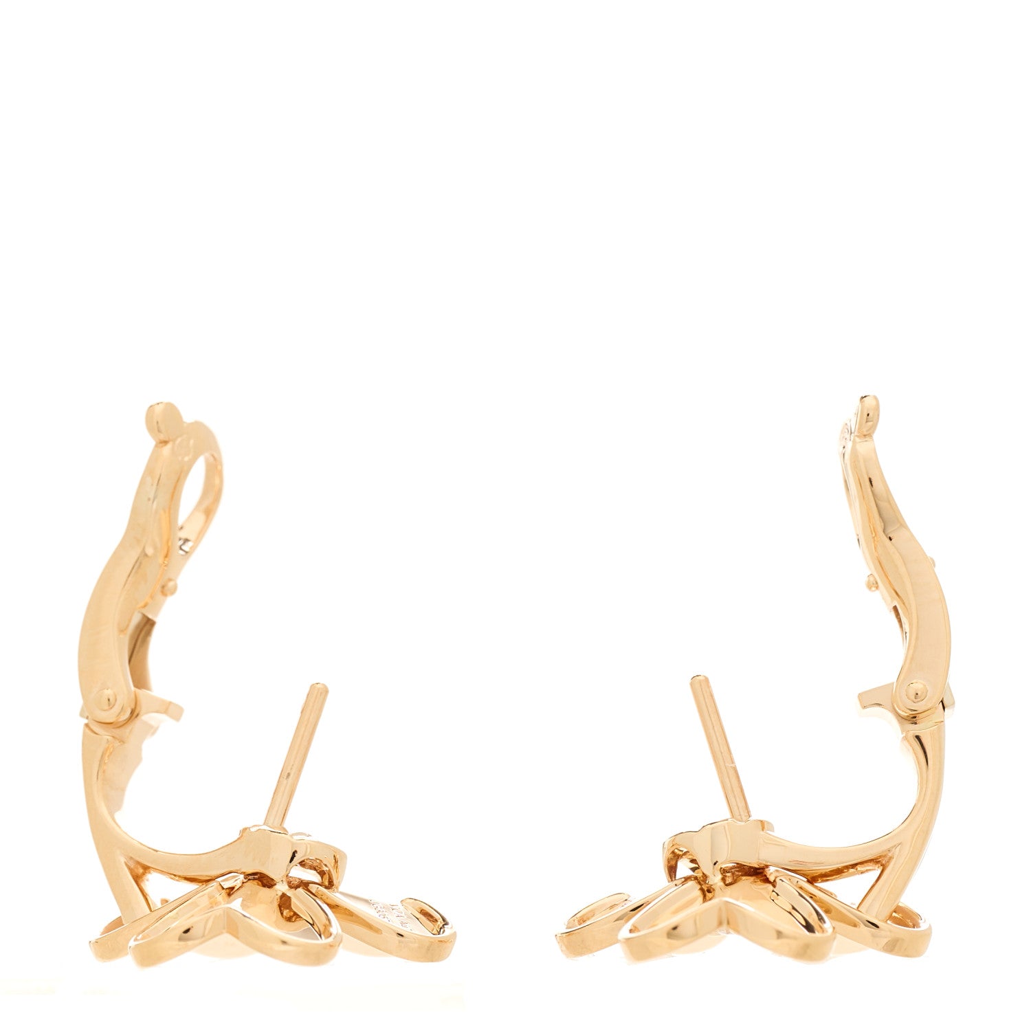 Van Cleef & Arpels 18K Rose Gold Diamond Small Frivole Earrings 3 of 5