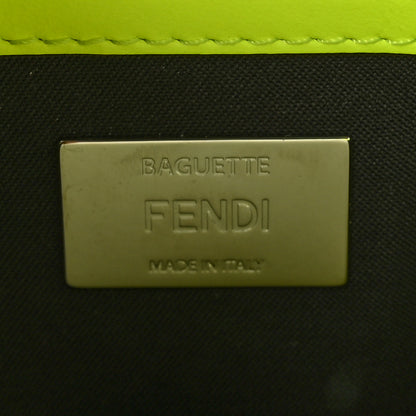 Fendi X MARC JACOBS Nappa FF 1974 Embossed Baguette Yellow Fluo 8 of 12