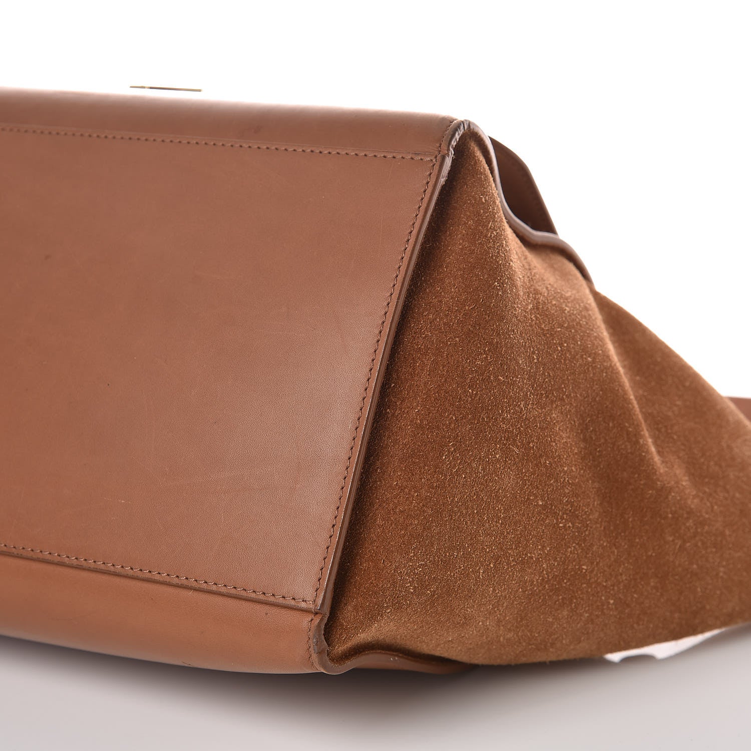 Celine Natural Calfskin Suede Medium Trapeze Tan 18 of 19