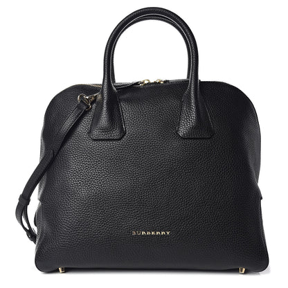 Burberry London Grainy Calfskin Medium Greenwood Bowling Bag Black 1 of 8