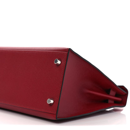 Hermes Epsom Verso Kelly Sellier 28 Rouge Grenat Rose Pourpe 8 of 8