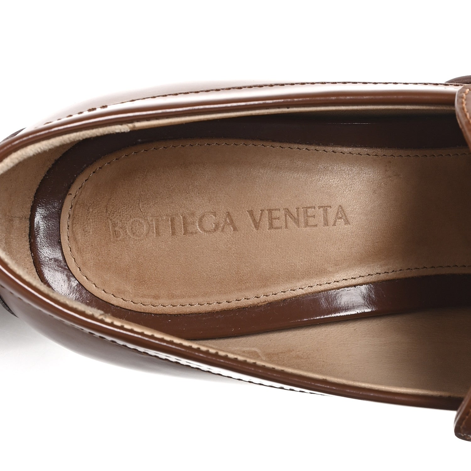 Bottega Veneta Soft Vinyl Monsieur 70mm Loafer Pumps 39.5 Brown Sugar 8 of 9