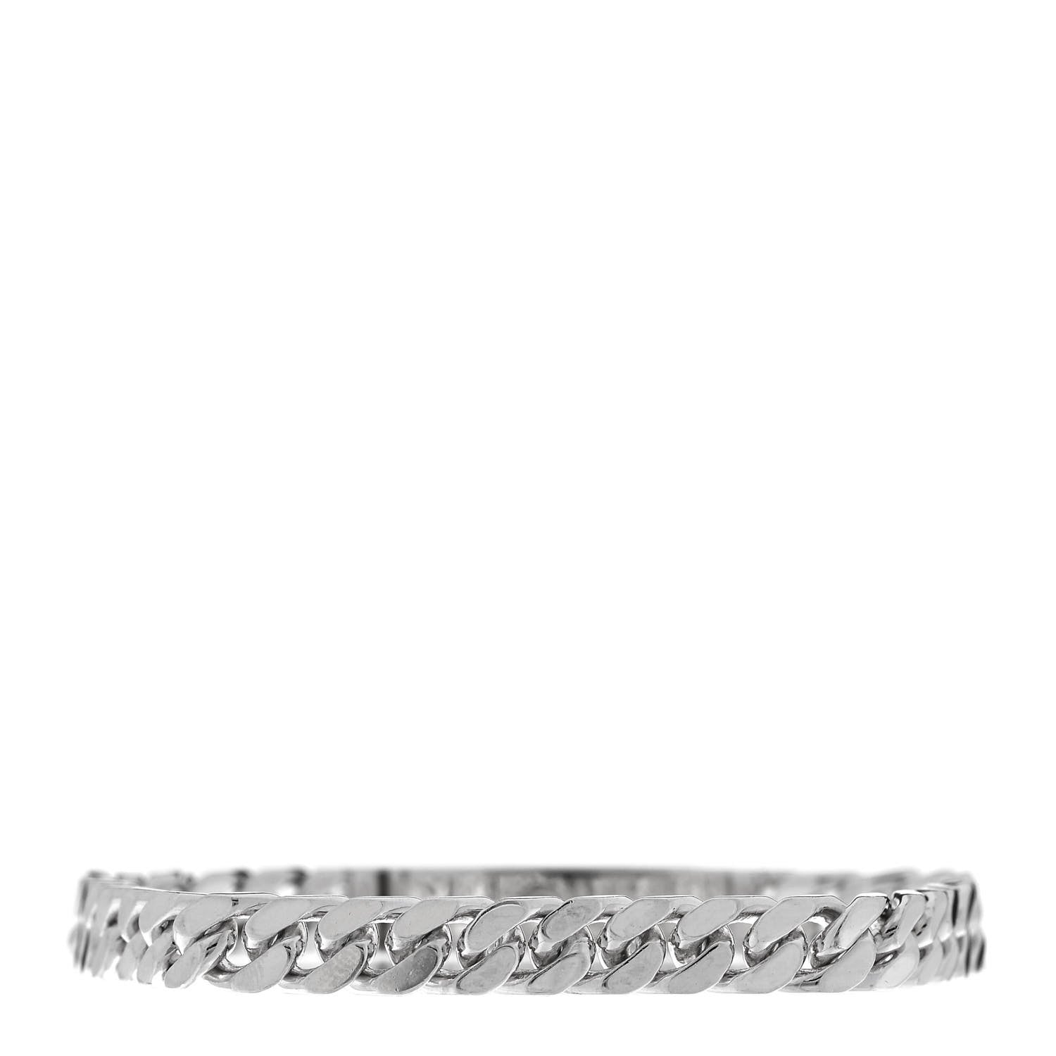 Hermes Sterling Silver TPM Kelly Gourmette Bracelet LG 2 of 4