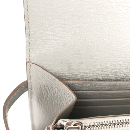 Hermes Chevre Mysore Kelly Longue Wallet Gris Perle 13 of 16