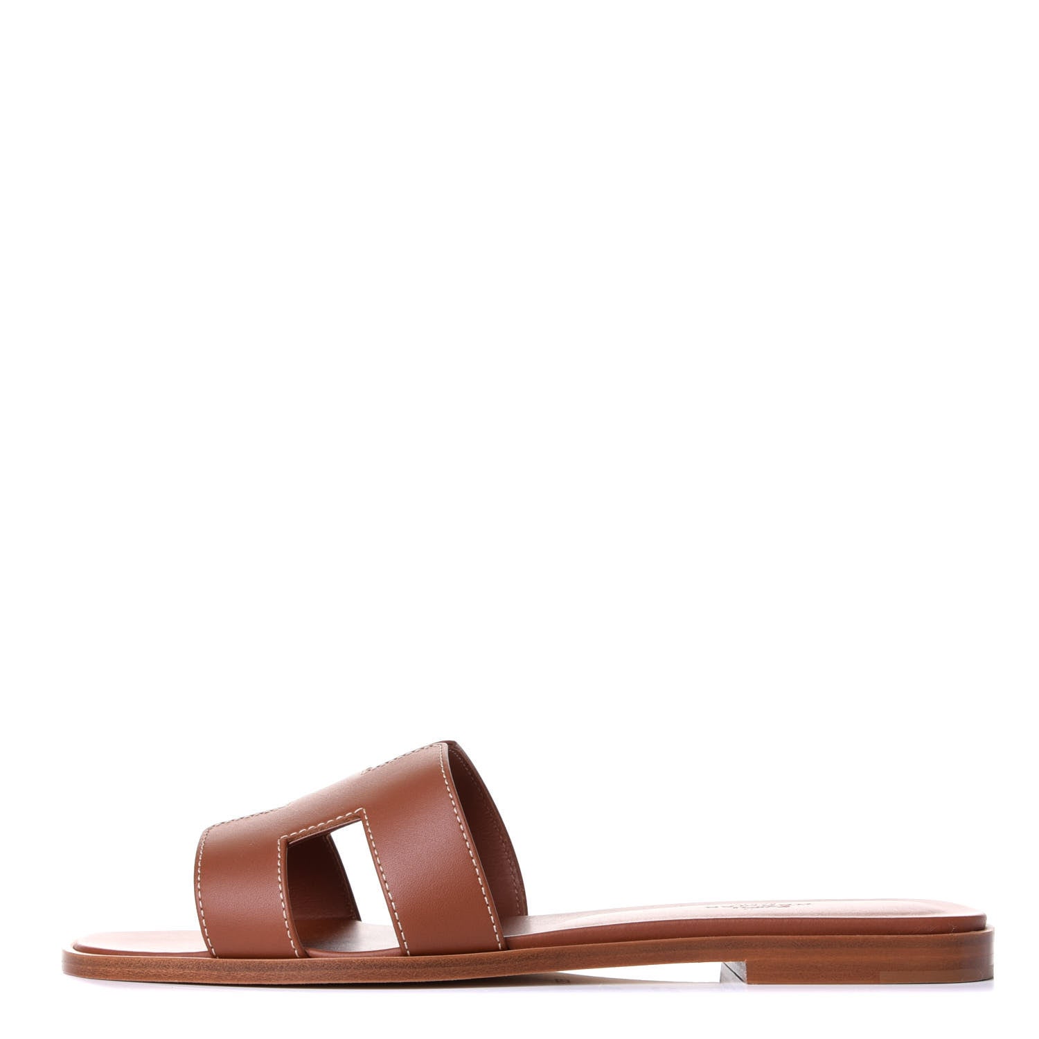 Hermes Box Calfskin Oran Sandals 39 Gold 1 of 11
