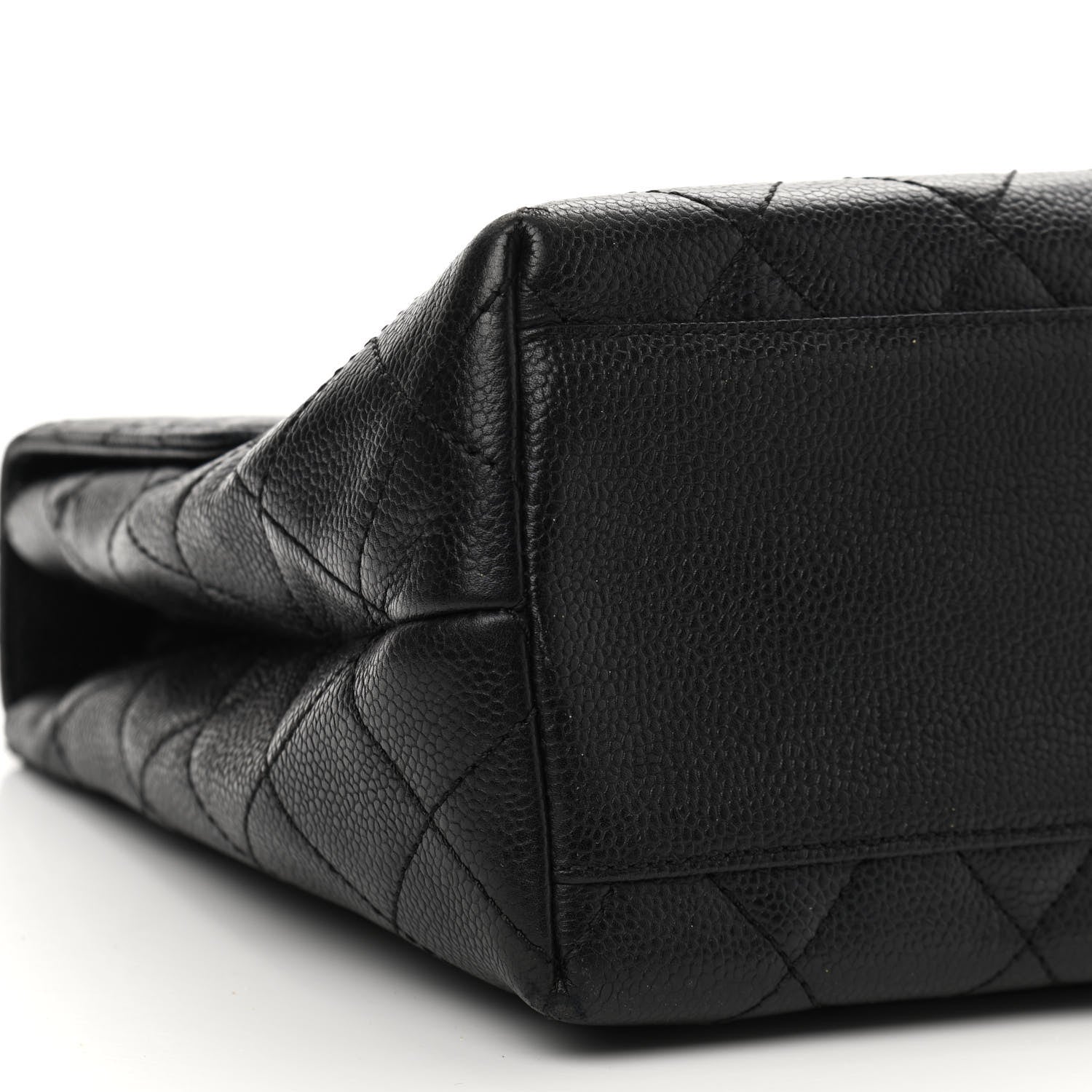Chanel Caviar Quilted Jumbo Kelly Flap Black 9 of 10