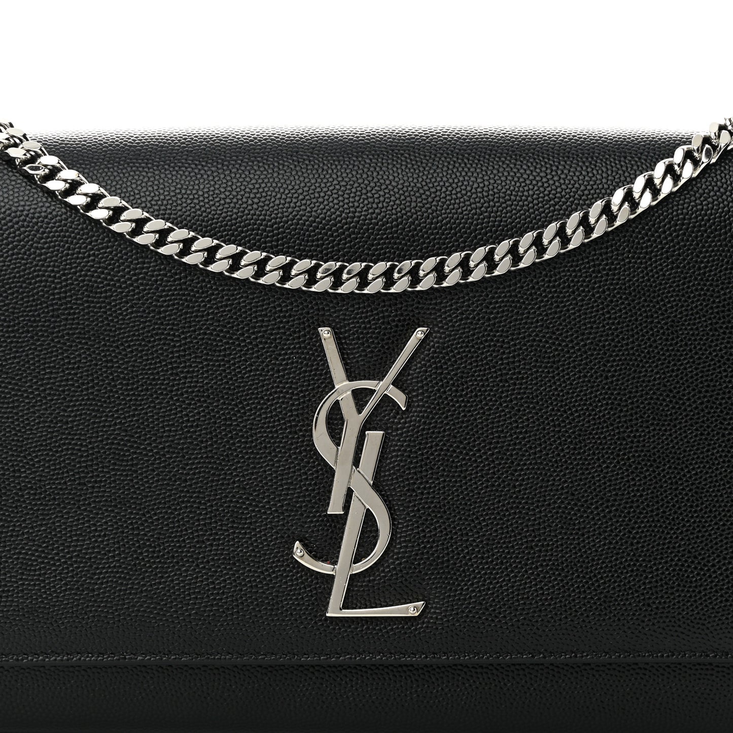 Grain De Poudre Medium Classic Monogram Kate Satchel Black