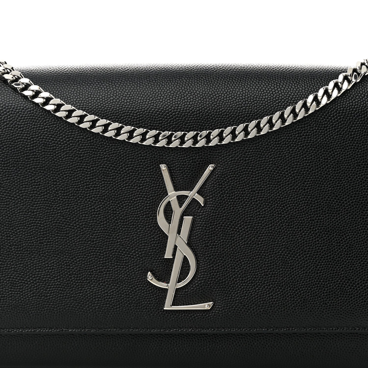 Saint Laurent Grain De Poudre Medium Classic Monogram Kate Satchel Black 8 of 12