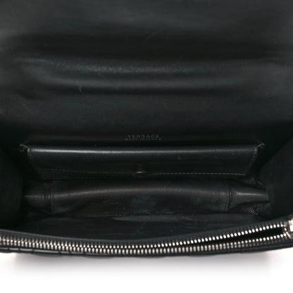 Versace Nappa Quilted Virtus Top Handle Shoulder Bag Black 5 of 10