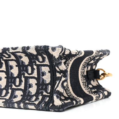 Christian Dior Oblique Mini Book Tote With Strap Blue Multicolor 10 of 12
