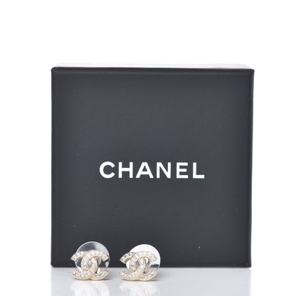 Chanel Crystal Mini CC Earrings Gold 5 of 5