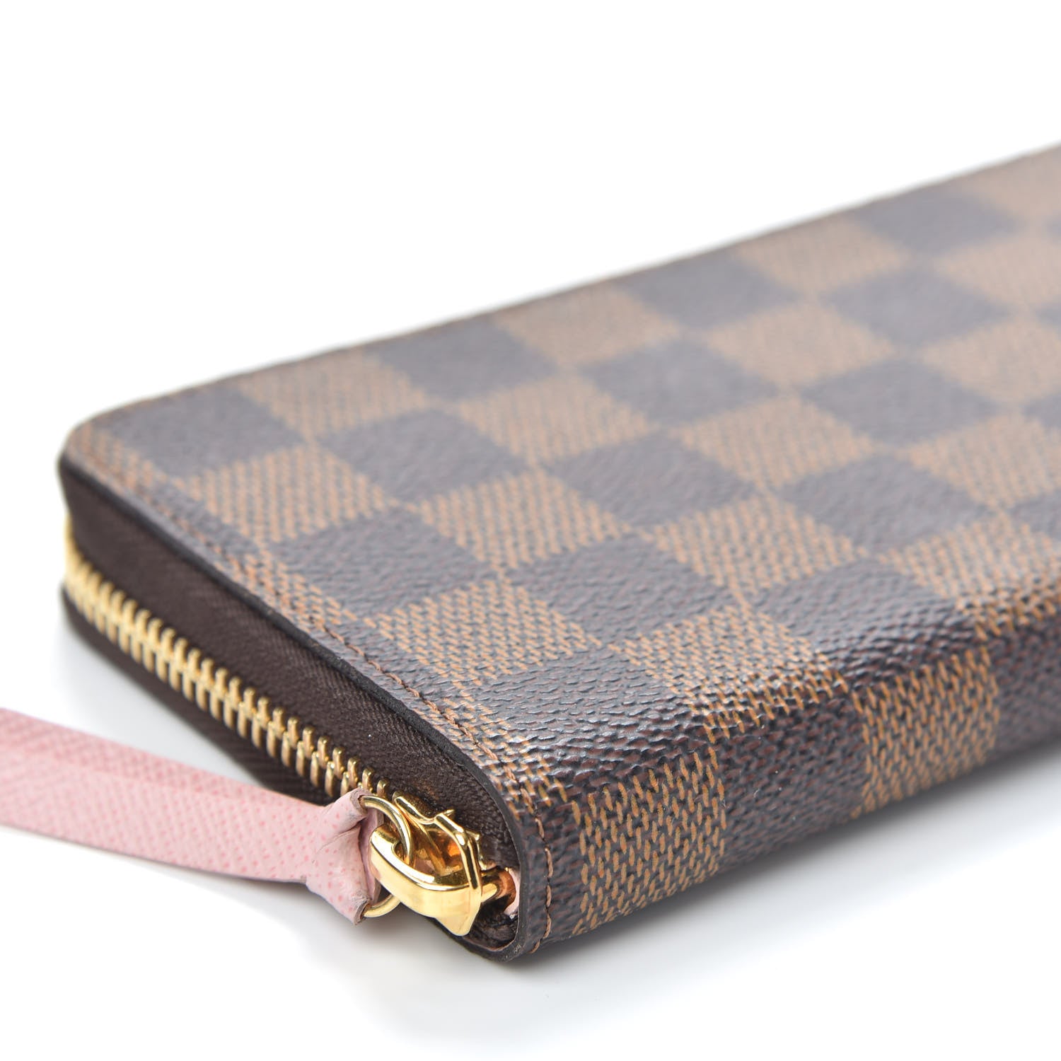 Louis Vuitton Damier Ebene Clemence Wallet Rose Ballerine 8 of 9
