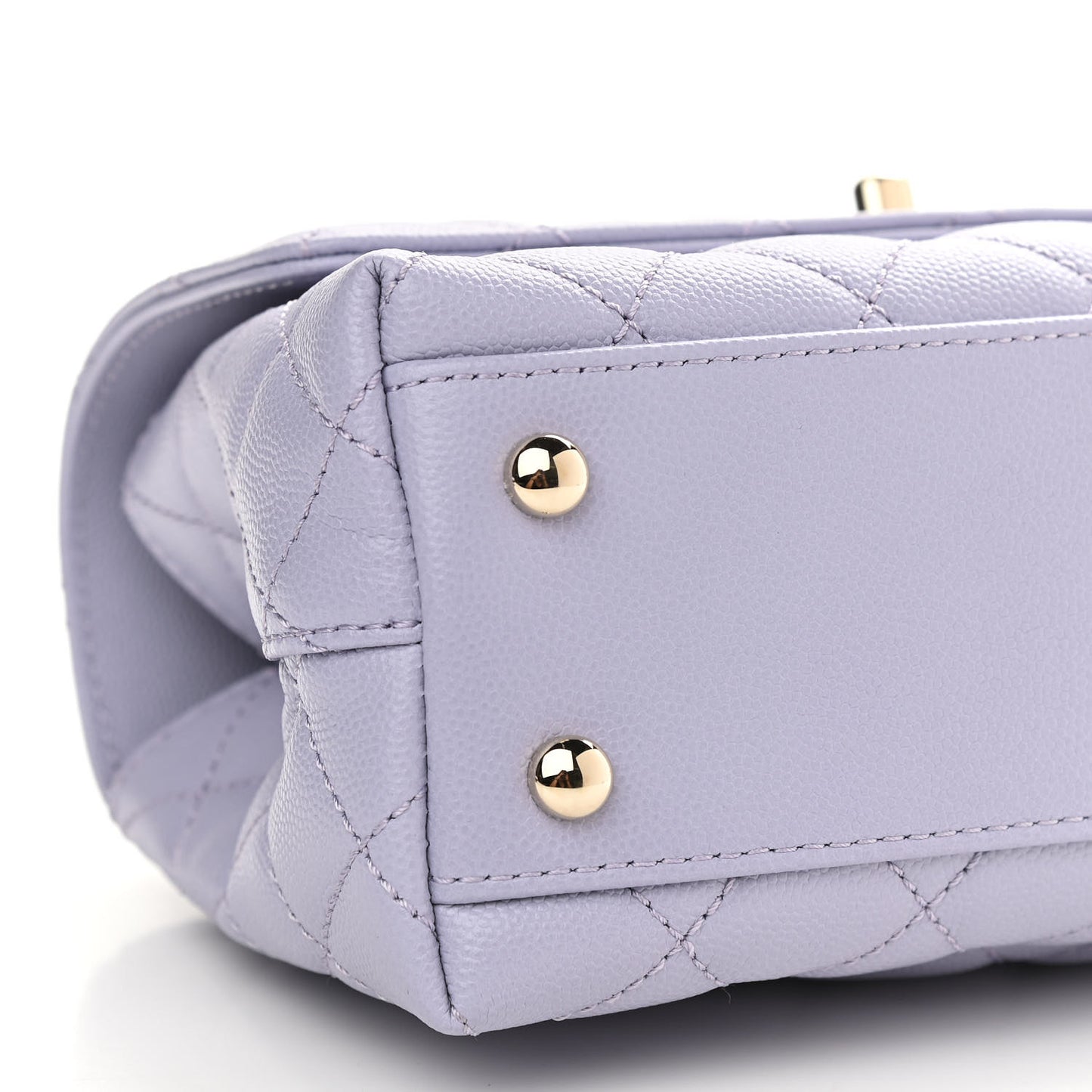 Caviar Quilted Mini Coco Handle Flap Light Purple