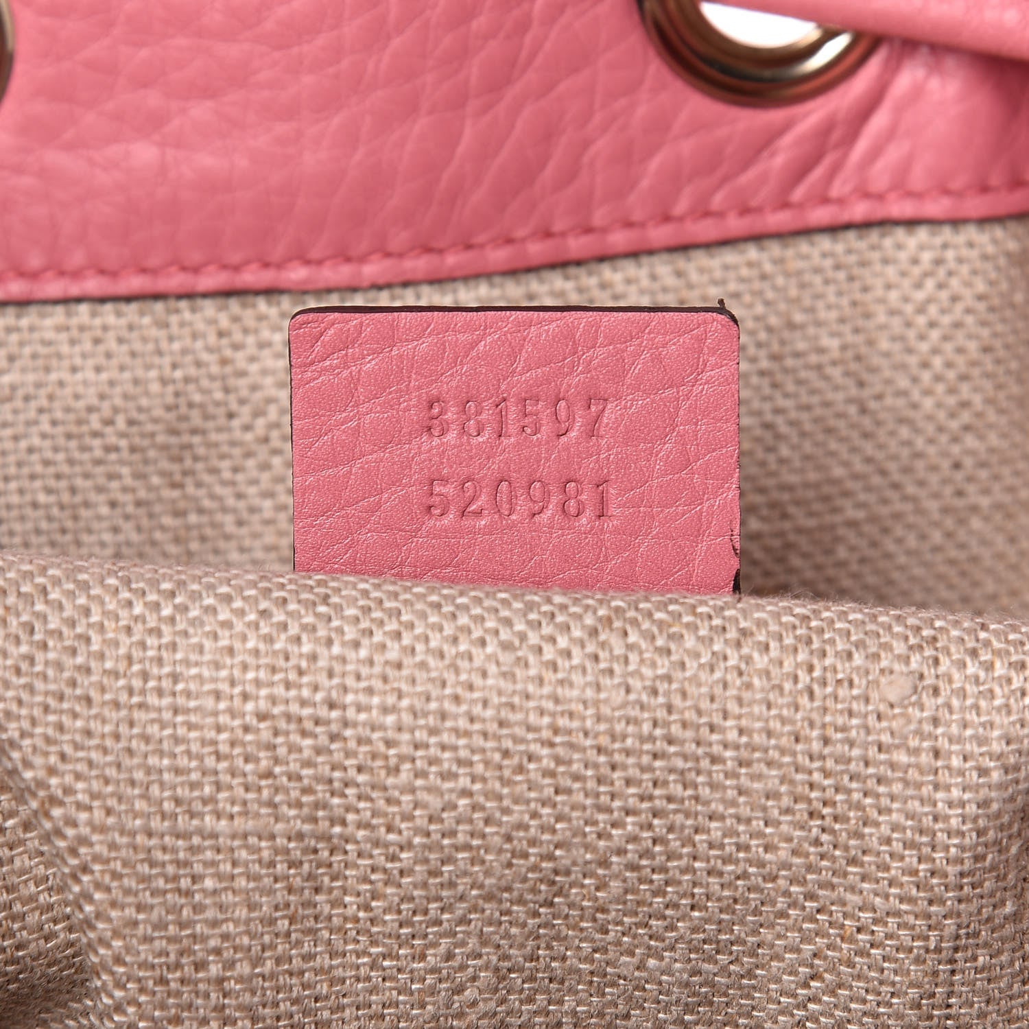 Gucci GG Monogram Calfskin Bucket Bag Pink 7 of 10