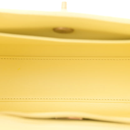 Chanel Shiny Aged Calfskin Quilted Nano Kelly Shopper Light Yellow 5 of 10