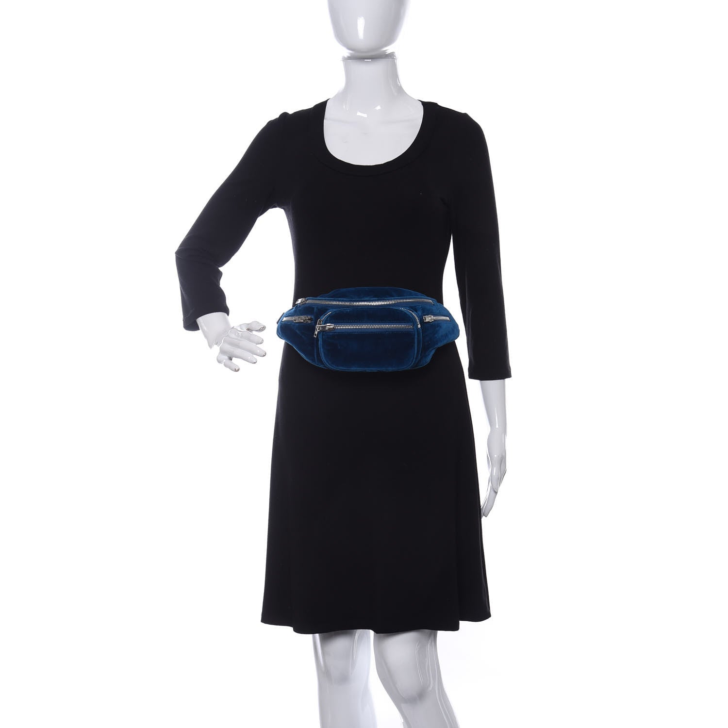 Alexander Wang Velvet Attica Belt Bag Blue 2 of 10