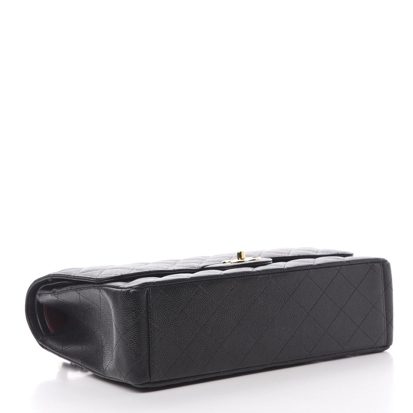 Caviar Quilted Maxi Double Flap Black