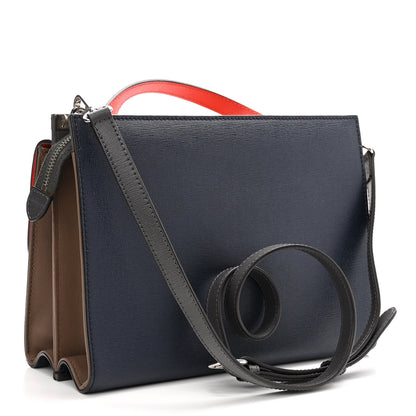 Fendi Vitello Elite Flamingo Colorblock Demi Jour Shoulder Bag Papavero Multicolor Asfalto 3 of 12