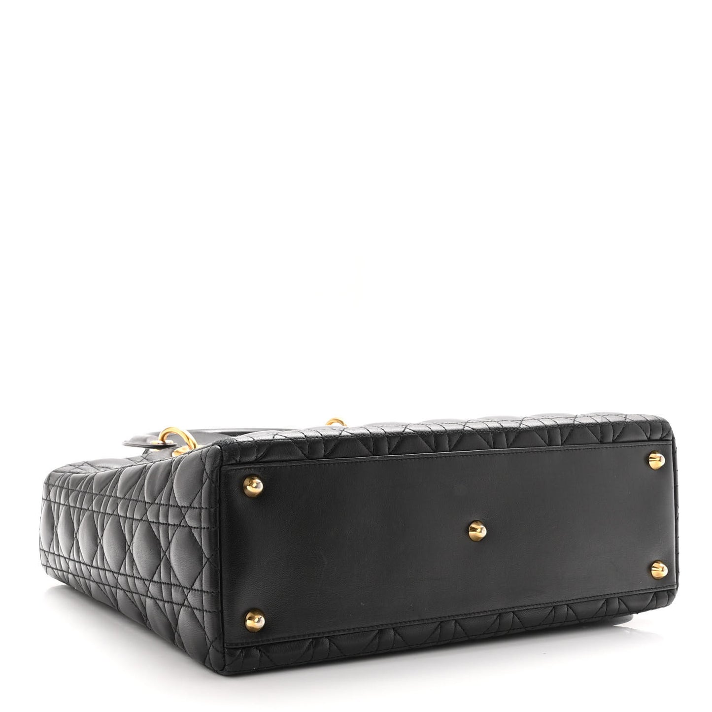 Lambskin Cannage Large Lady Dior Black