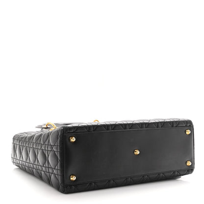 Christian Dior Lambskin Cannage Large Lady Dior Black 4 of 10