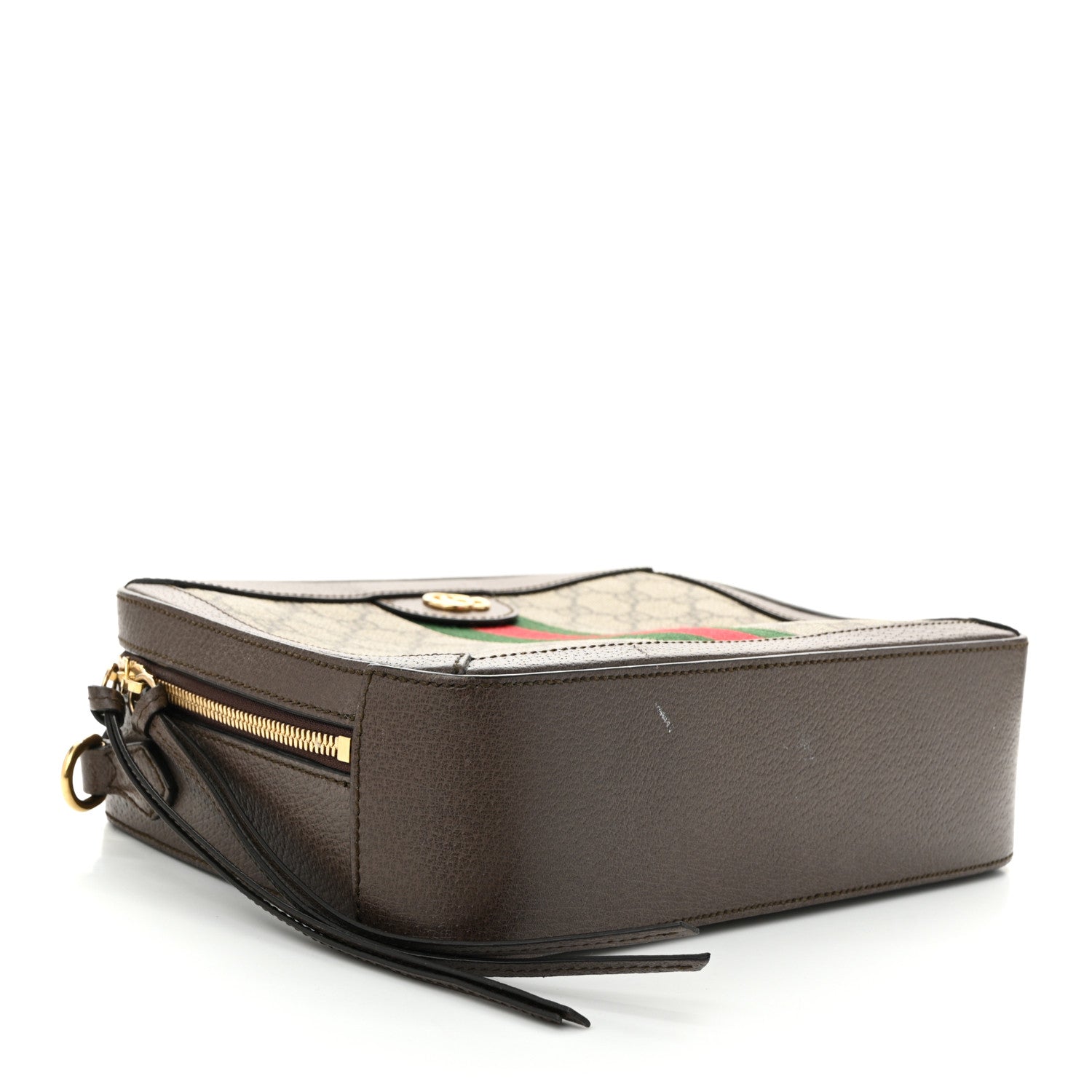 Gucci GG Supreme Monogram Web Small Ophidia Top Handle Shoulder Bag Brown 4 of 13