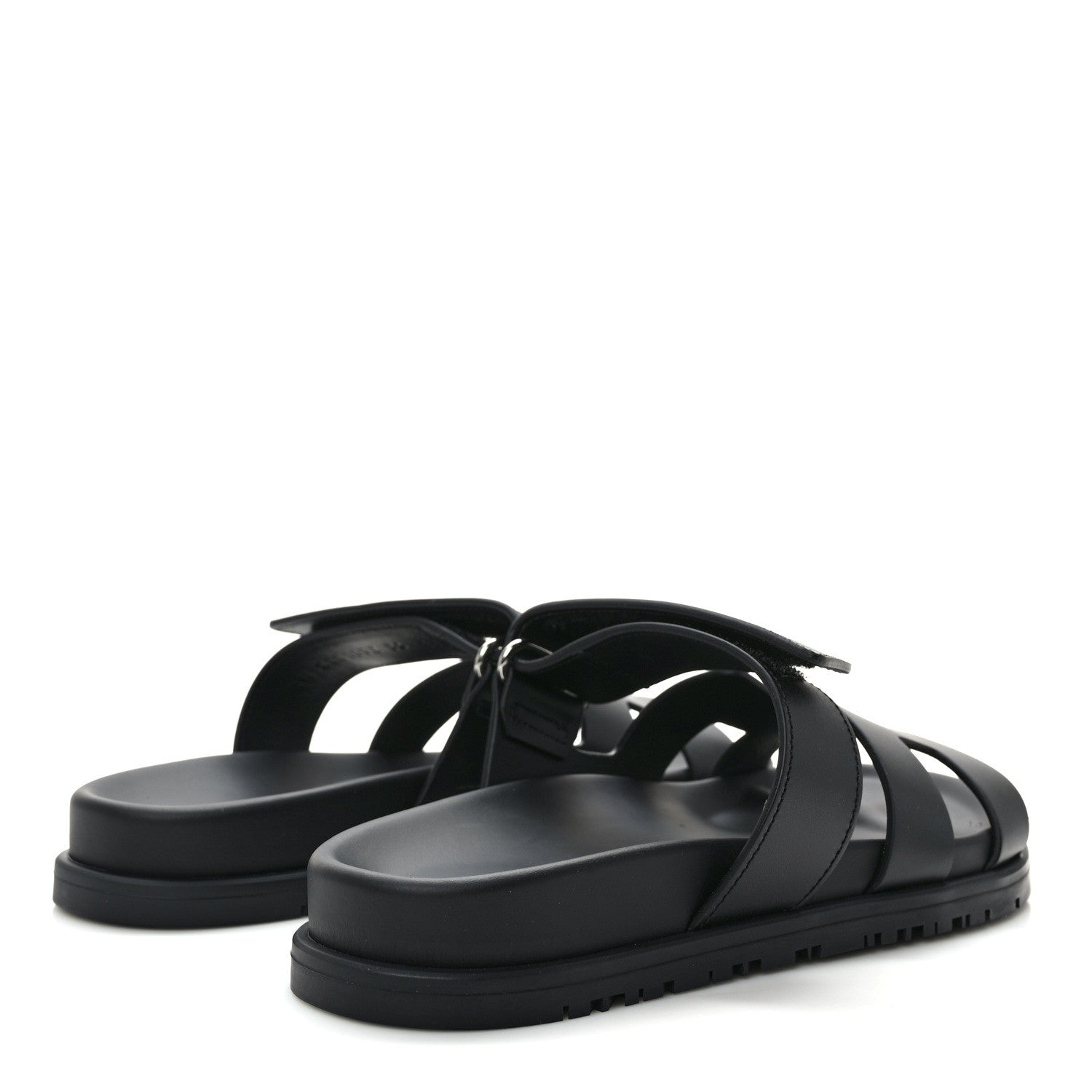 Hermes Calfskin Womens Chypre Sandals 36 Black 4 of 9