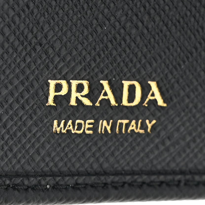 Prada Saffiano Metal Compact Wallet Black 8 of 9