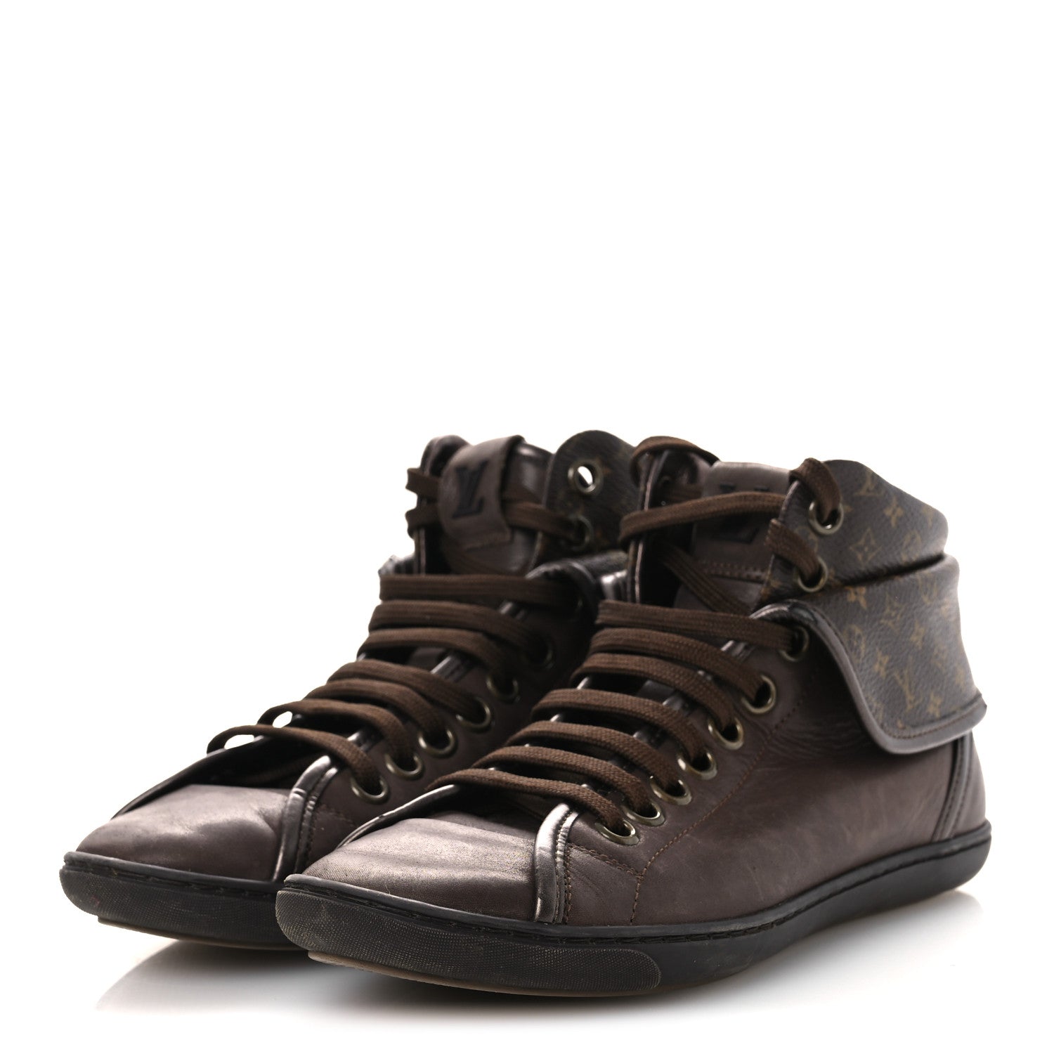 Louis Vuitton Calfskin Monogram Brea Sneaker 34.5 Brown 4 of 13
