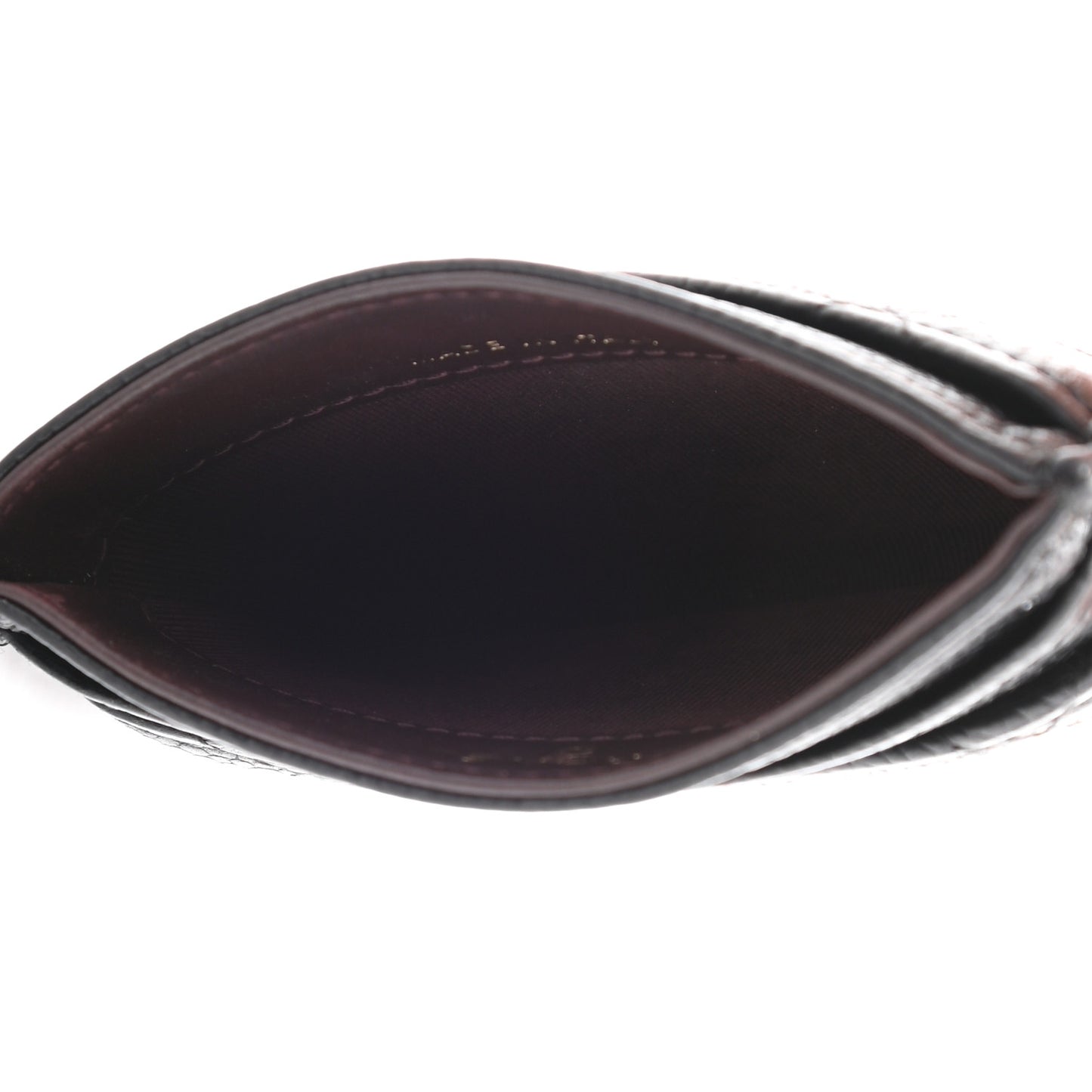 Caviar Quilted Card Holder Black