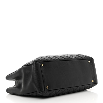 Chanel Caviar Quilted XL Grand Shopping Tote GST Black 4 of 16