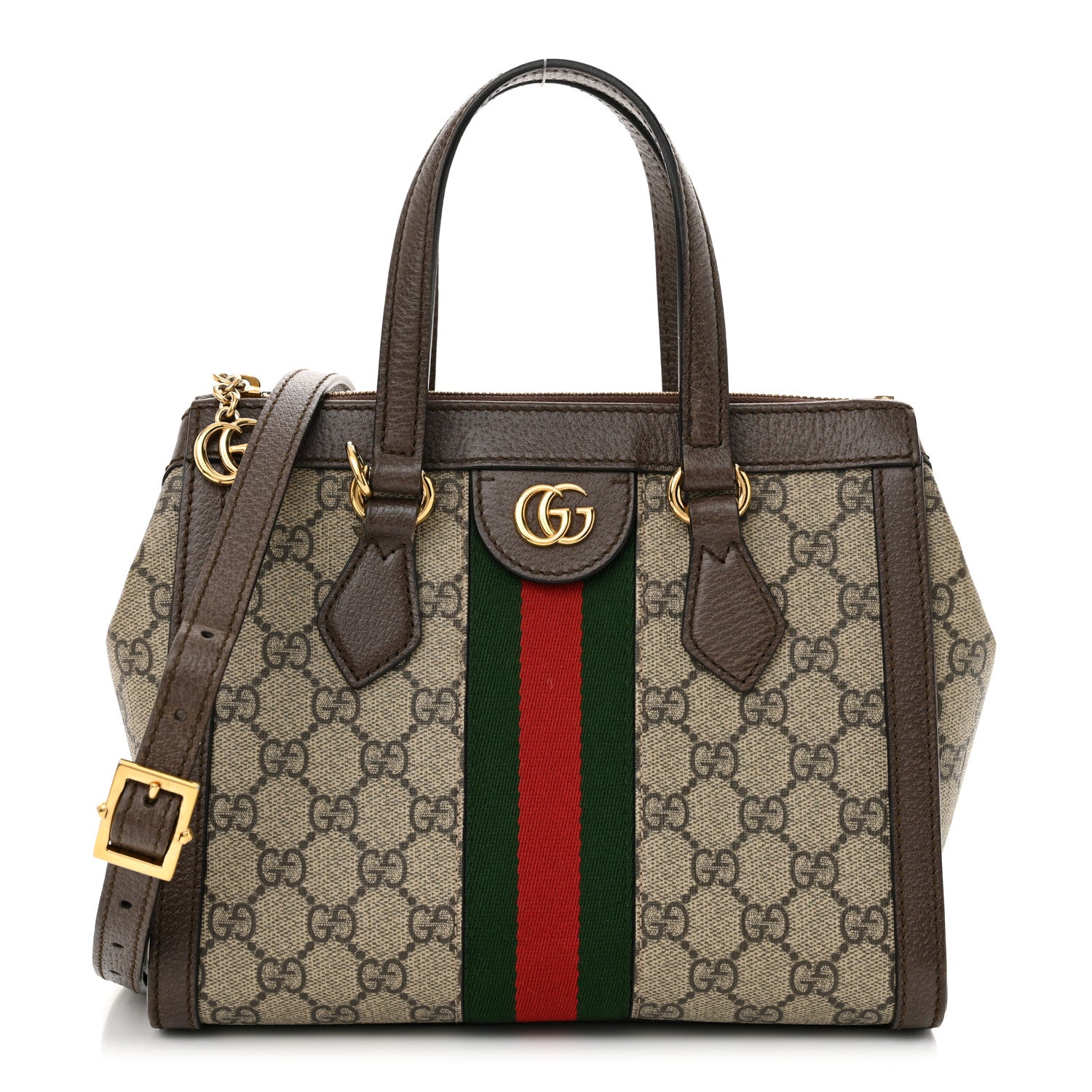 Gucci GG Supreme Monogram Small Ophidia Tote Bag Brown 1 of 16