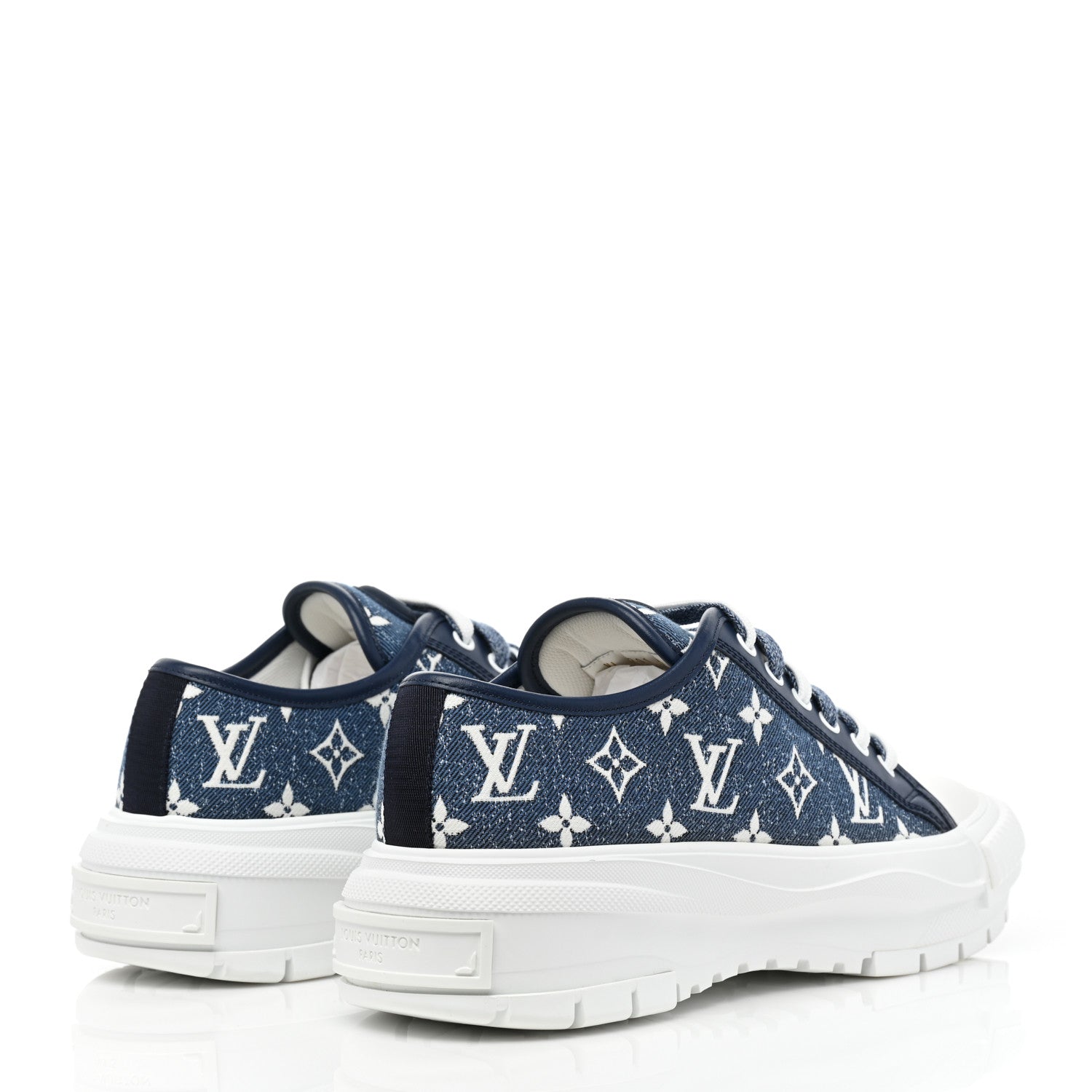 Louis Vuitton Denim Monogram Squad Sneakers 42 Marine 5 of 10