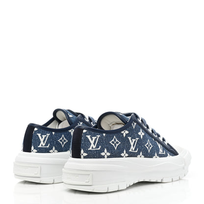 Louis Vuitton Denim Monogram Squad Sneakers 42 Marine 5 of 10
