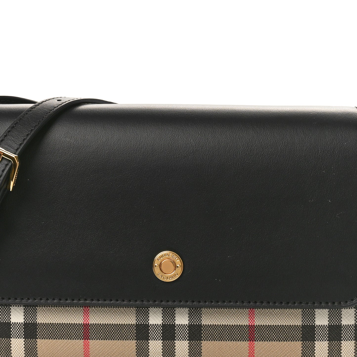 Calfskin Vintage Check New Hampshire Bag Black