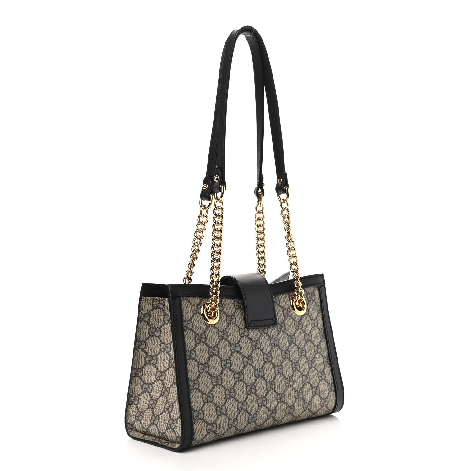 Gucci GG Supreme Monogram Small Padlock Tote Black 3 of 9