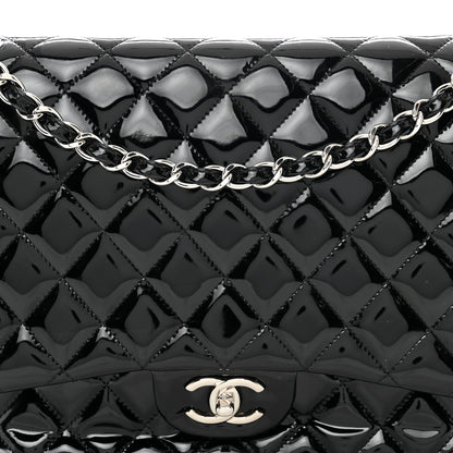 Chanel Patent Quilted Maxi Double Flap Black 5 of 11