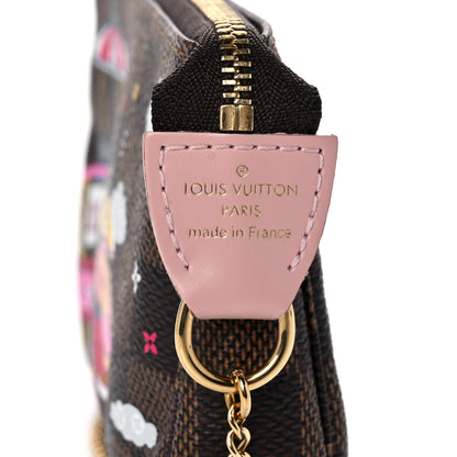 Louis Vuitton Damier Ebene 2020 Christmas Animation Big Wheel Mini Pochette Accessories Rose Ballerine 8 of 10