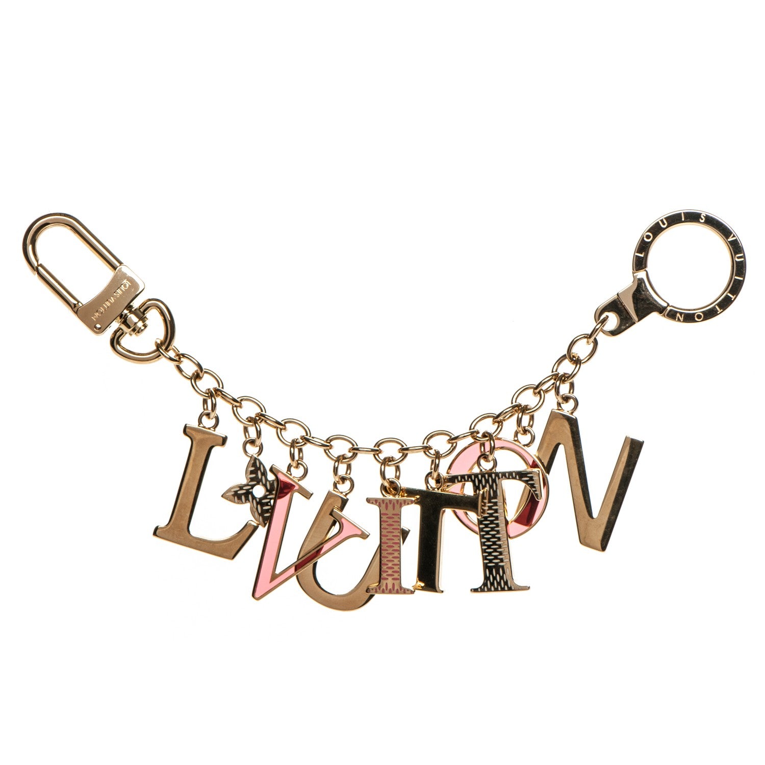 Louis Vuitton LV Tag Bag Charm Gold 1 of 4