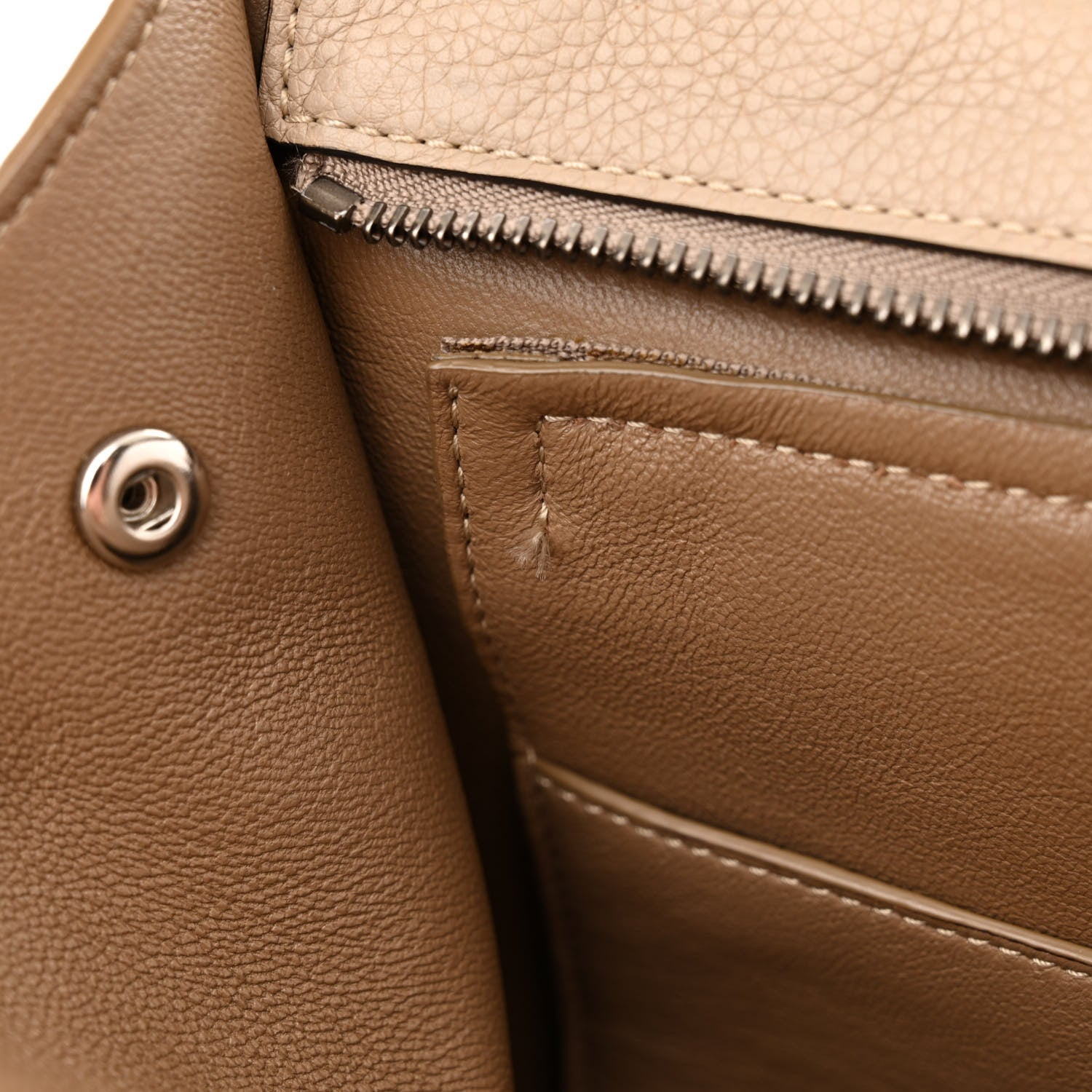 Celine Drummed Calfskin Suede Large Trapeze Dune 10 of 16