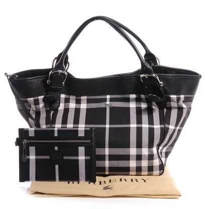 Burberry Canvas Check Tote Black 5 of 9