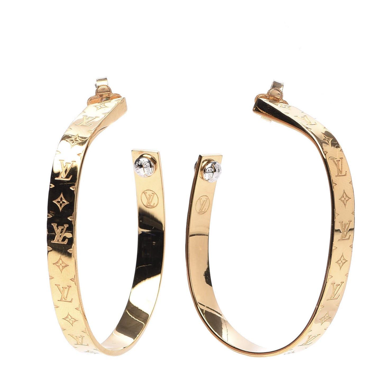 Nanogram Hoop Earrings Gold