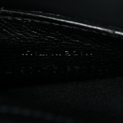 Saint Laurent Grain De Poudre Matelasse Chevron Medium Monogram Satchel Black 8 of 11