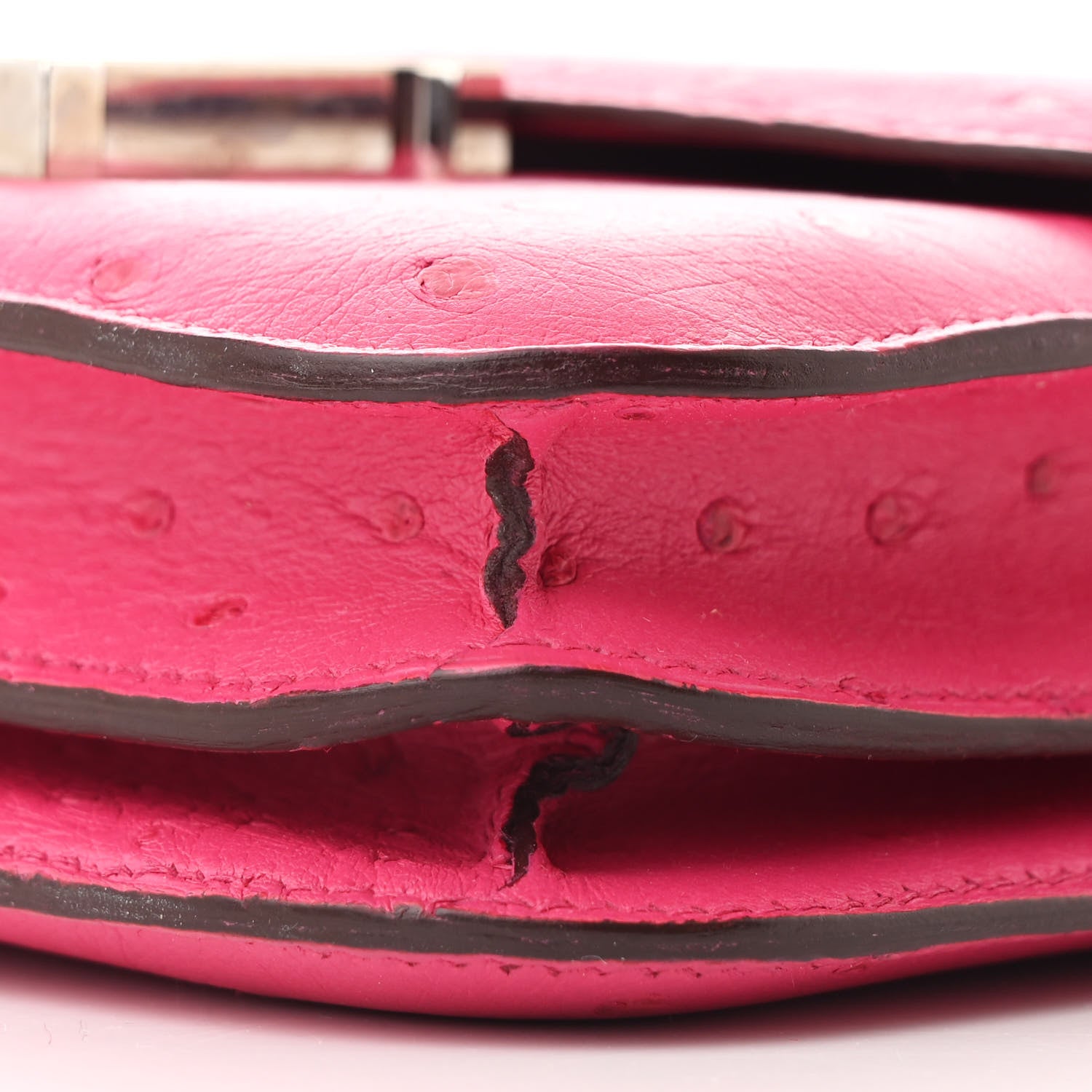 Hermes Ostrich Constance 18 Rose Shocking 11 of 11