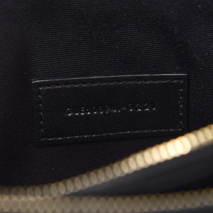 Saint Laurent Grained Lambskin Quilted Mini Becky Double Zip Bag Black 9 of 12